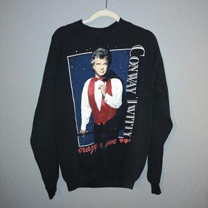 Vintage 80s 90s Conway twitty black crewneck sweatshirt